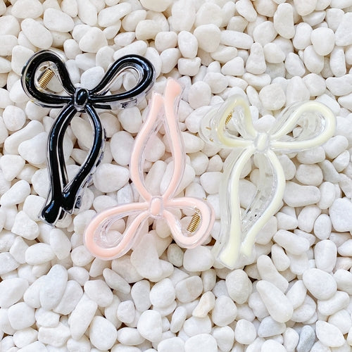Annie Bow Hair Claw Set Of 3