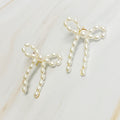 Pearl Bow Ballerina Earrings